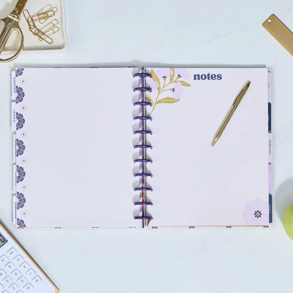 Happy Planner Plum Happy papier pointillé ligné Big 40 feuilles