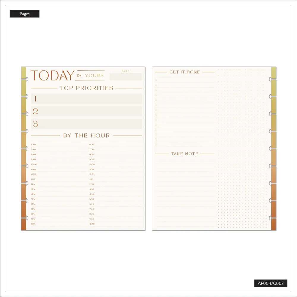 Happy Planner By the Hour recharge Classic 40 feuilles