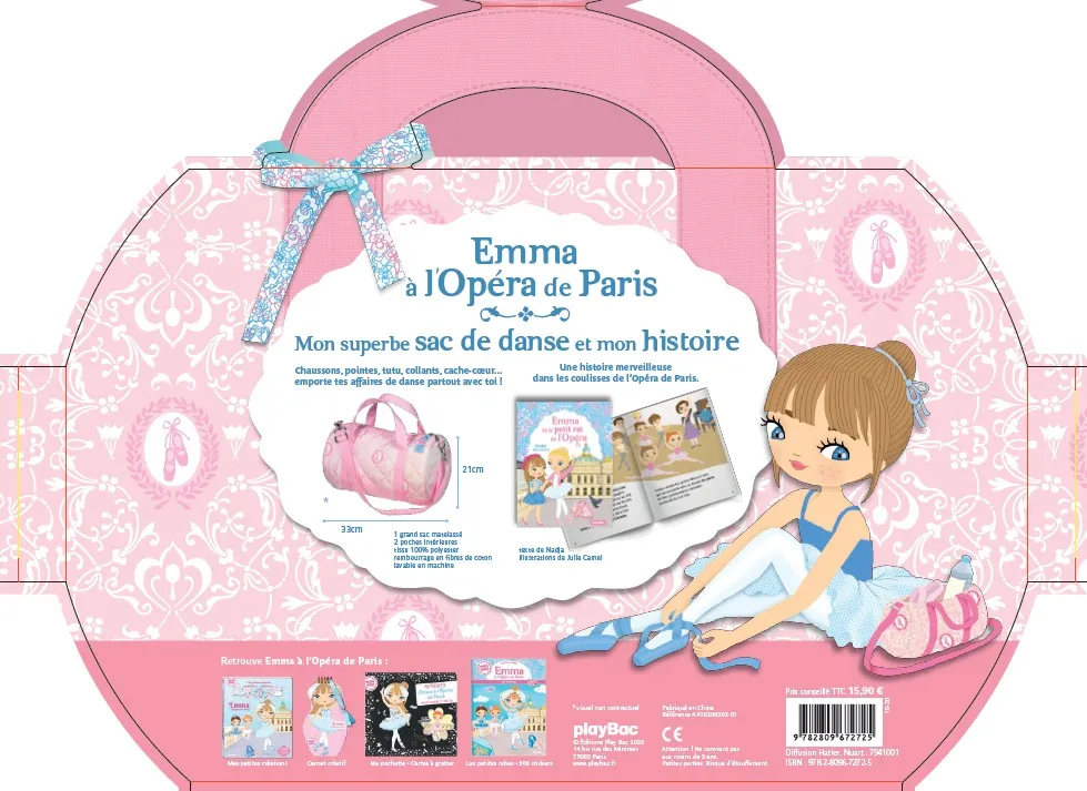 Minimiki Emma à l’Opéra sac de danse + livre