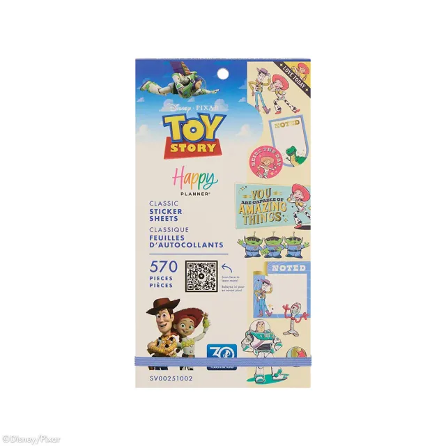 Happy Planner Toy Story 30 ans stickers Classic 570 doré