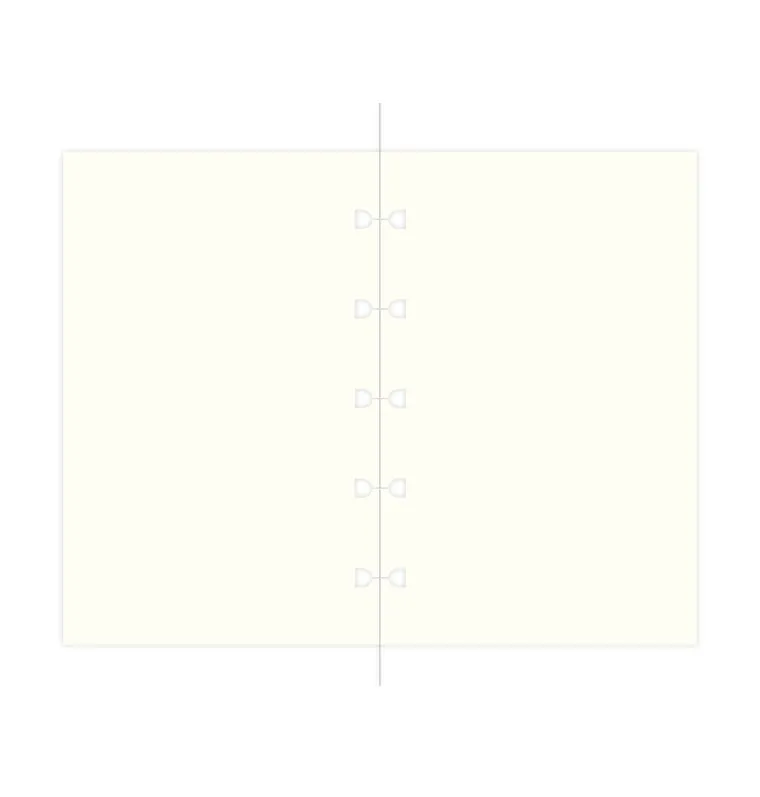 Filofax Notebook recharge feuilles blanches Pocket
