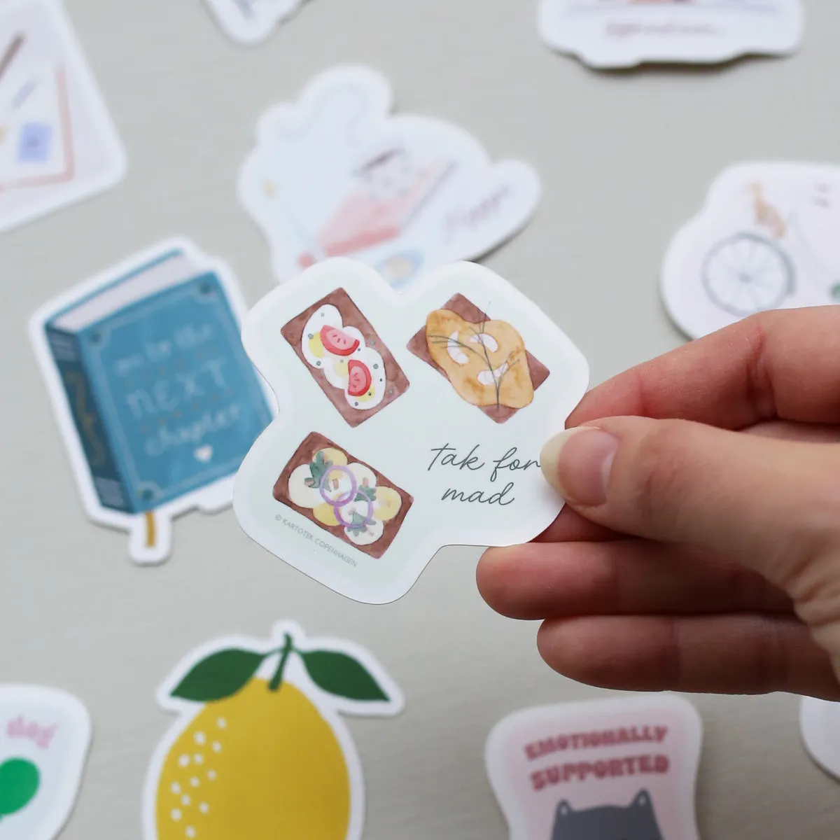 Kartotek Smørrebrød sticker vinyle mat Danemark