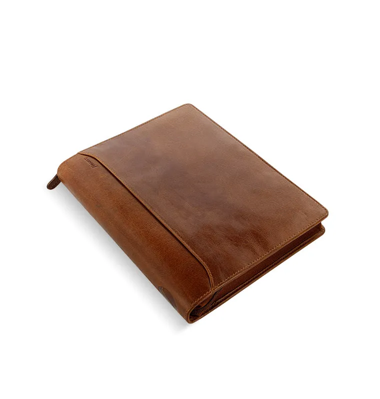 Filofax Lockwood organiseur A5 cuir cognac à zip