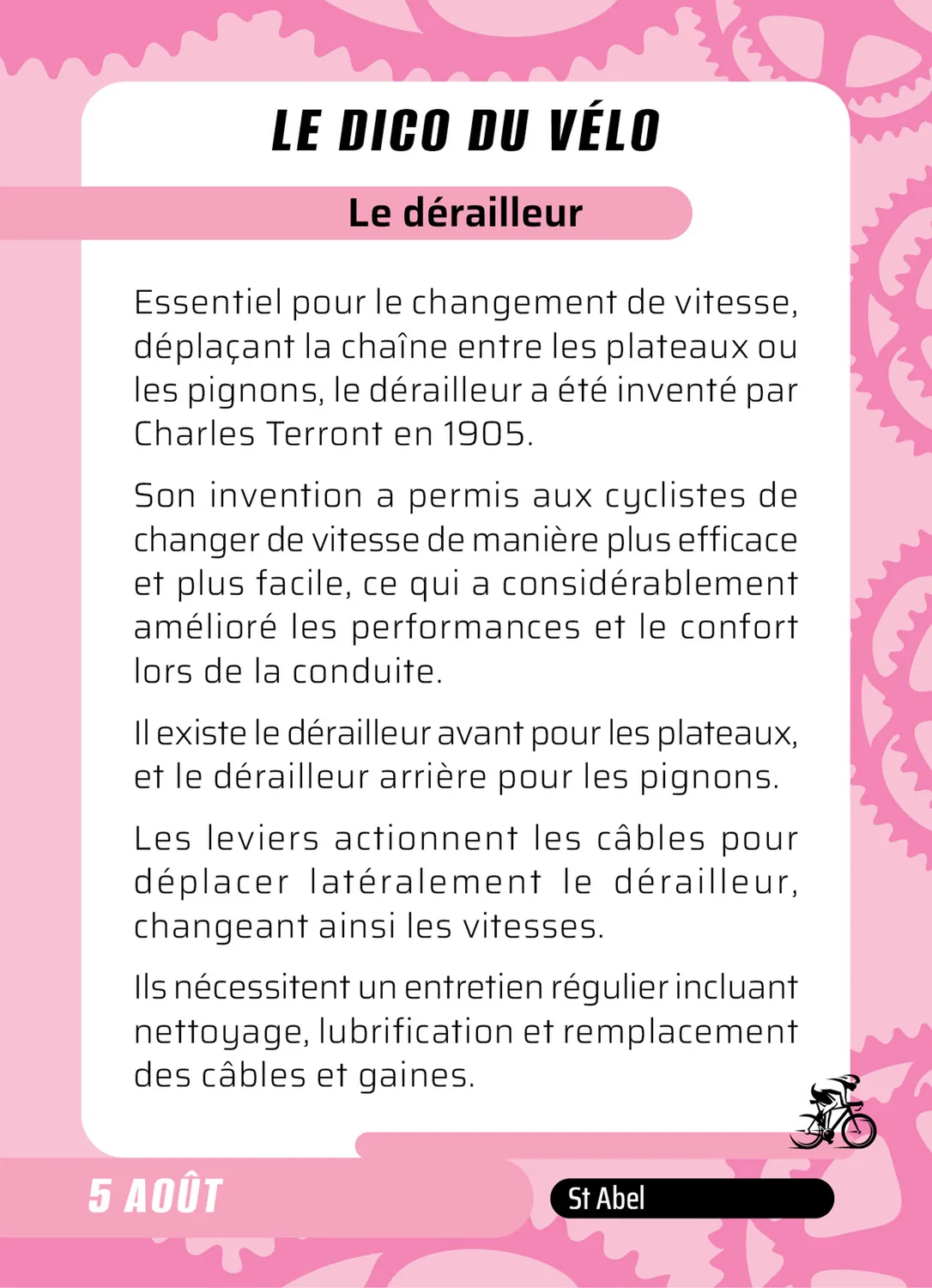 Année à bloc Passion Vélo calendrier 365 jours cyclisme