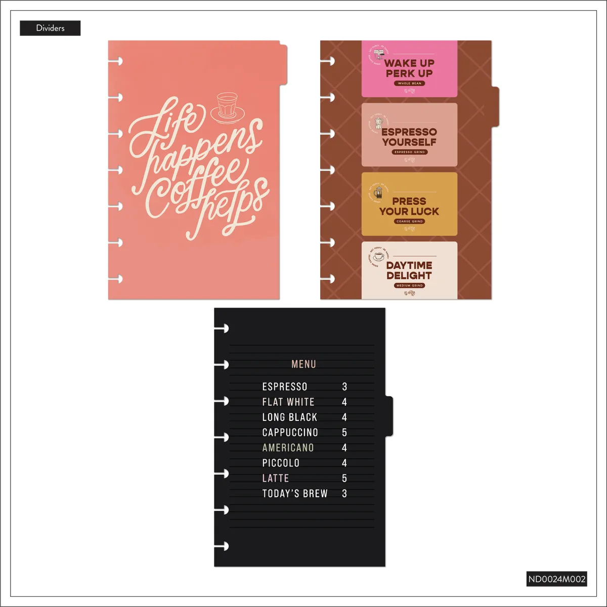 Happy Planner Cafécore carnet pointillé Mini café