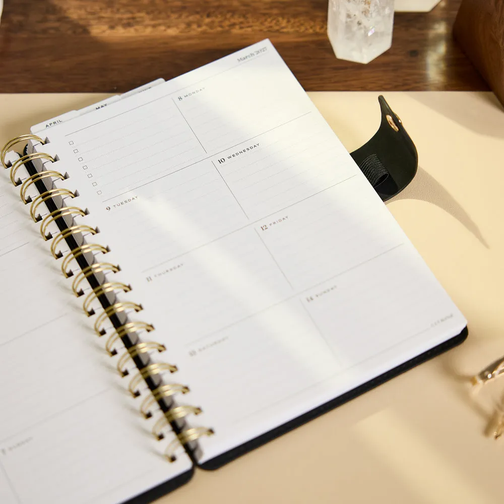 Happy Planner Citrine Midnight 2027 agenda A5 pro 12 mois