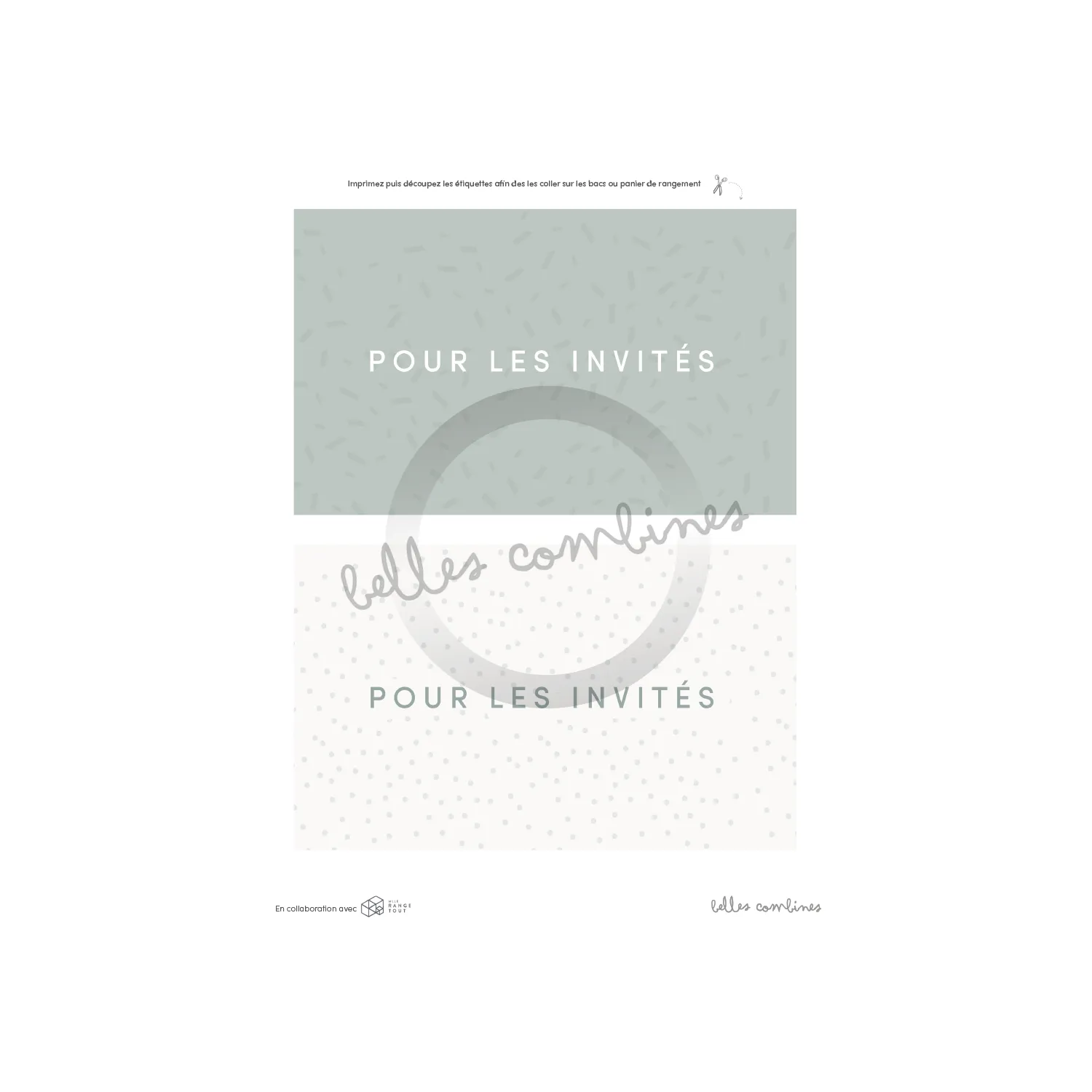 Les Belles Combines Chambre invités guide organisation à imprimer