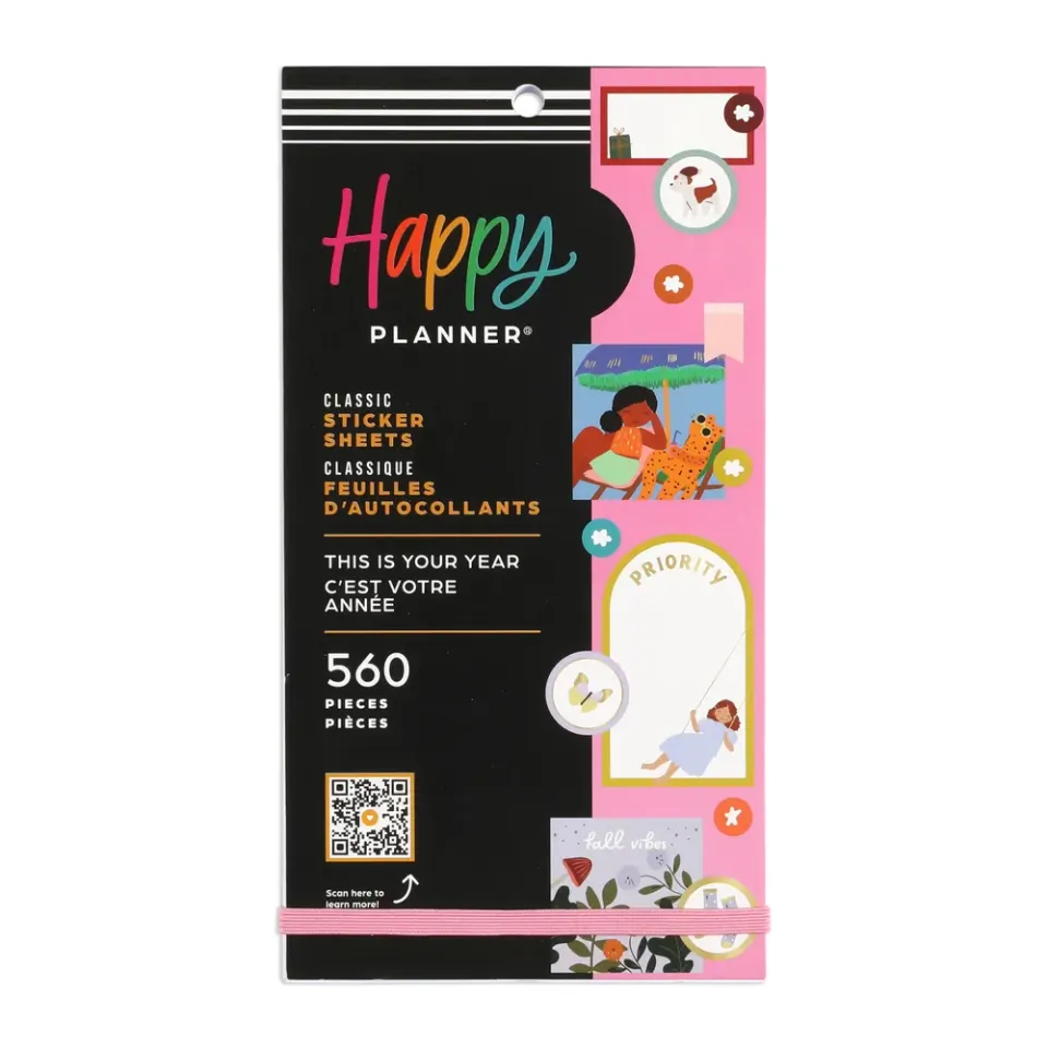 Happy Planner Squad Goals stickers Classic 560 coloré foil
