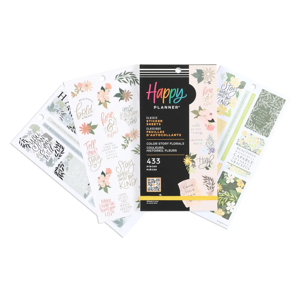 Me & my big ideas Floral Color Story stickers value pack 433 fleurs