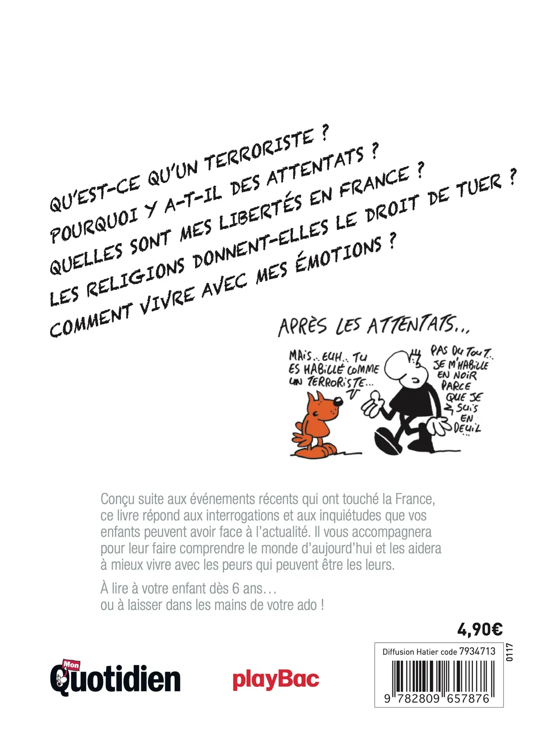 Frigobloc Mon Quotidien attentats livre expliqué enfants