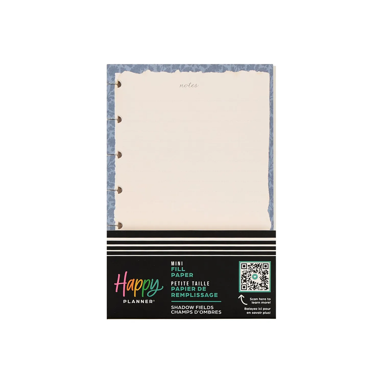 Happy Planner Shadow Fields recharge mini pointillés lignés 40 feuilles