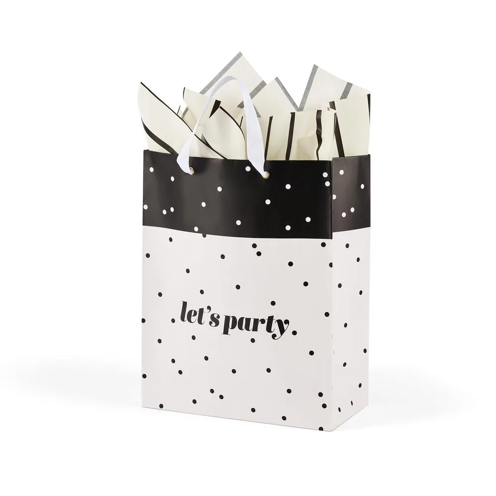 Happy Planner Black Tie Party Gift Bag Book sacs cadeaux x5 noir