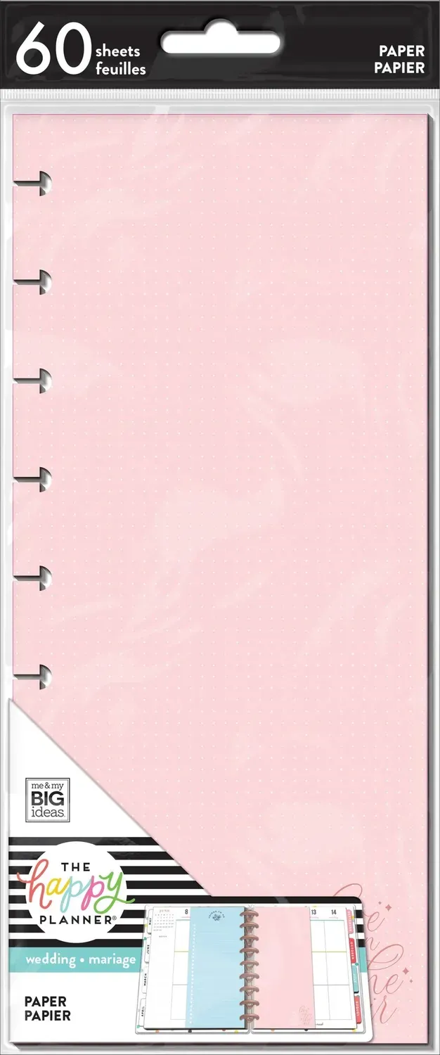Happy Planner Wedding recharge classic 3 styles 60 feuilles