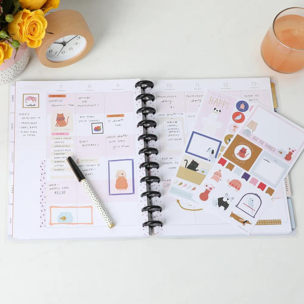 Happy Planner Cozy Pet Critters kit accessoires Big animaux
