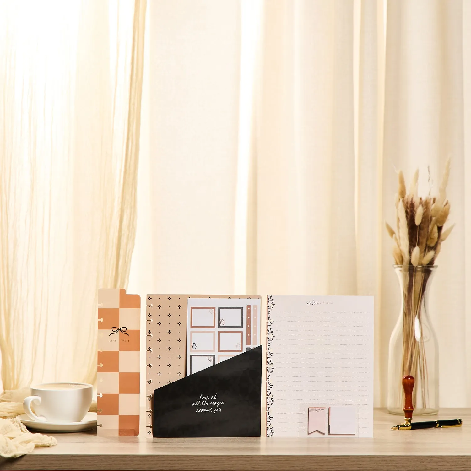 Happy Planner Modern Charm pack accessoires Classic neutres