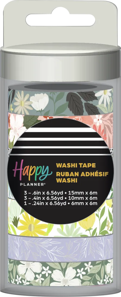Happy Planner Floral Color Story washi tape 7 rouleaux floral