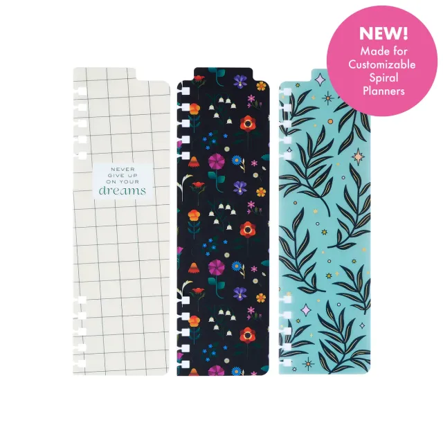 Happy Planner Mystic Garden marque-pages spirale classic lot 3