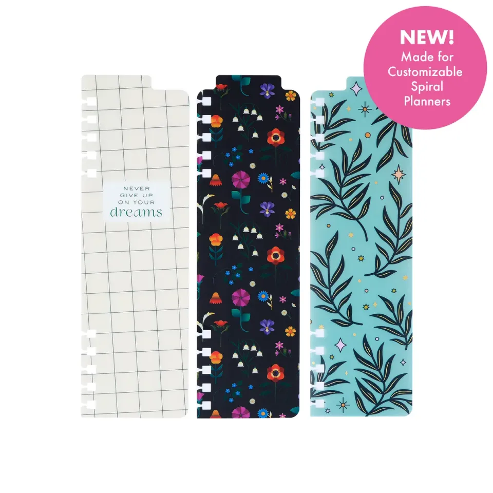Happy Planner Mystic Garden marque-pages spirale classic lot 3