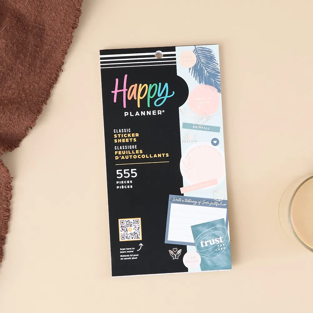 Happy Planner Coastal Faith stickers 30 planches 555 autocollants