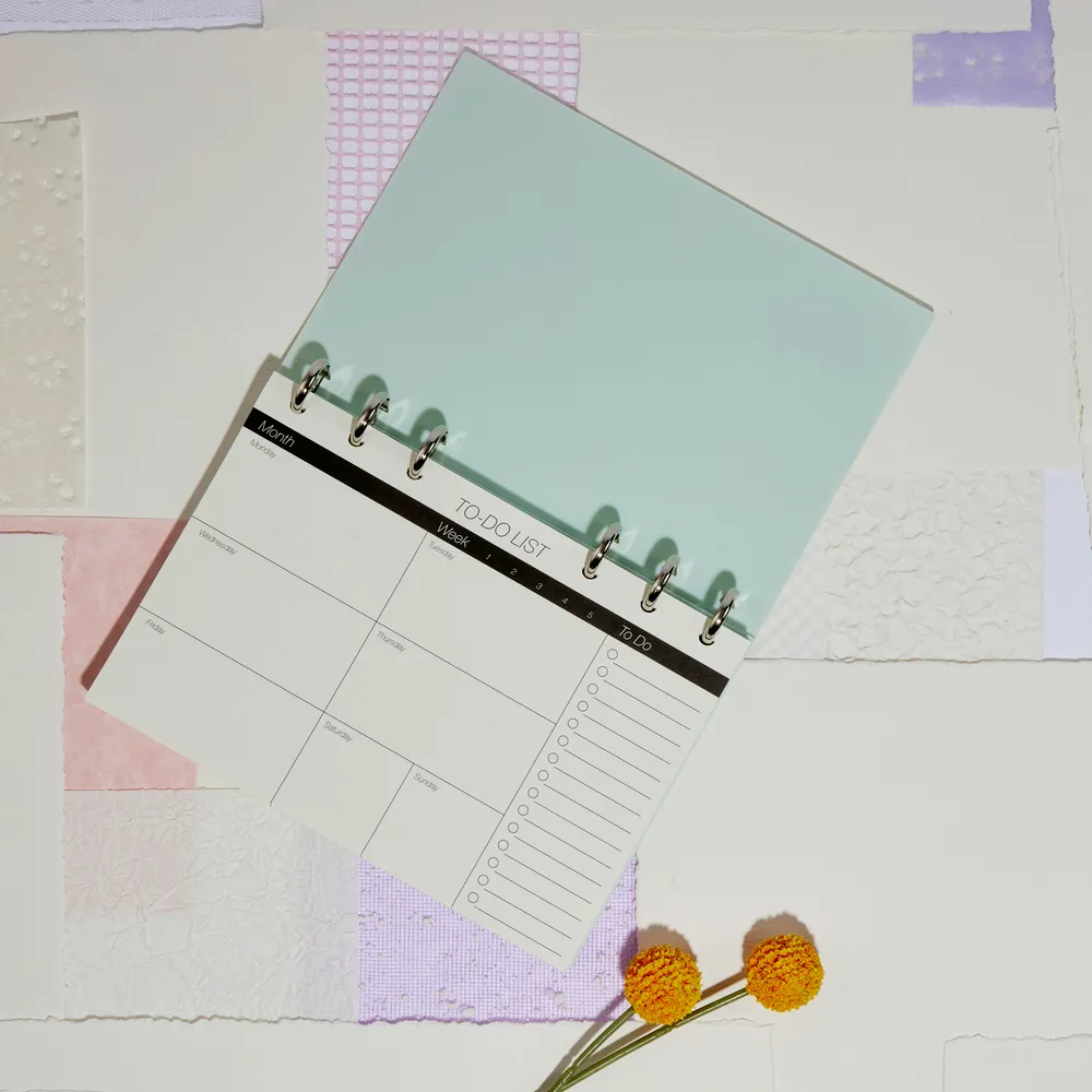 Happy Planner Frosted Mint agenda chevalet semainier 52 feuilles