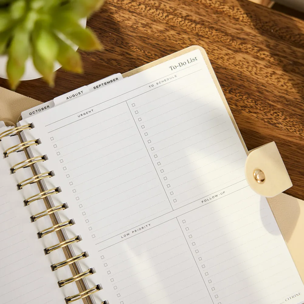 Happy Planner Citrine Mocha agenda 2027 A5 spirale pro