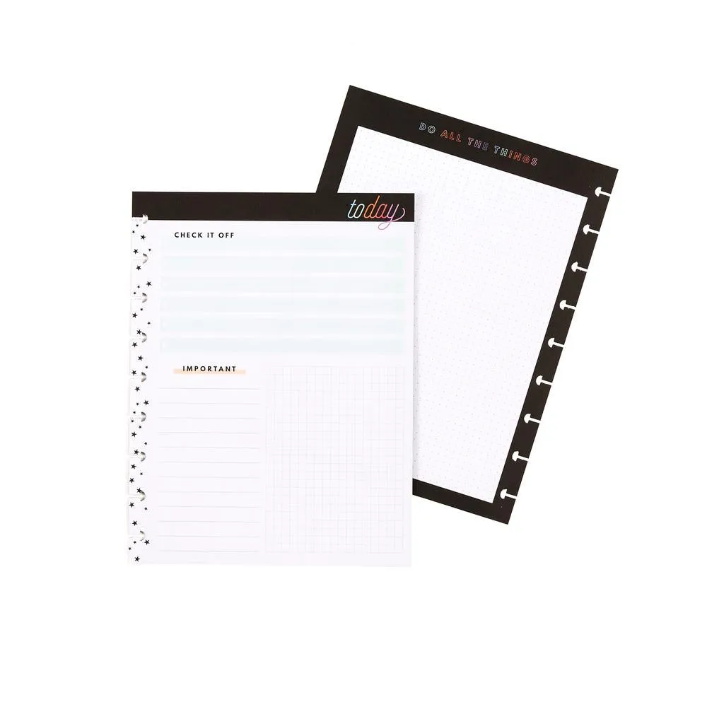 Happy Planner Today's Notes recharge papier Classic 40 feuilles