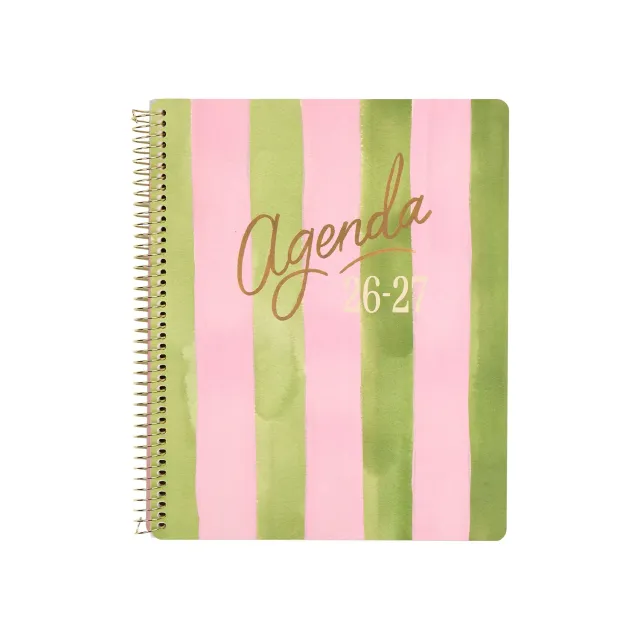 Happy Planner Go Big Beach Stripe agenda spiralé 15 mois
