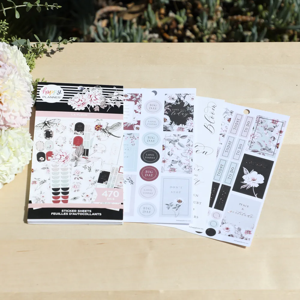 Me & my big ideas La Fleur stickers carnet 470 motifs floraux