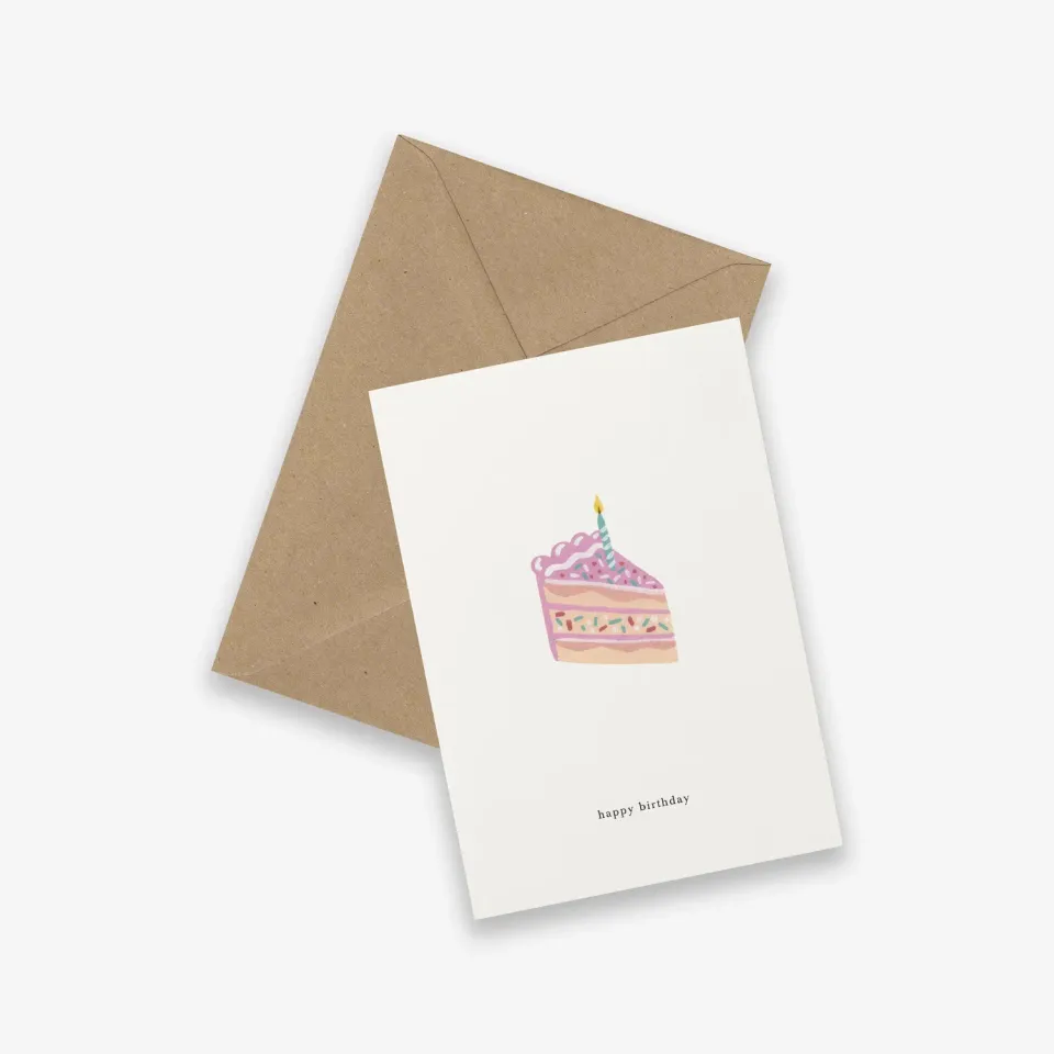 Kartotek Cake Slice carte anniversaire happy birthday
