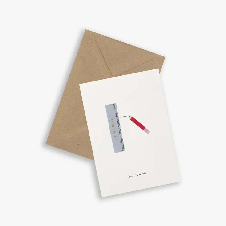 Kartotek Ruler carte enfant getting so big enveloppe