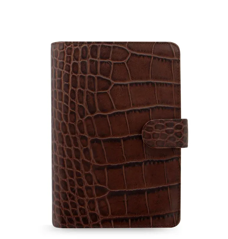 Filofax Classic Croc Personal organiseur marron cuir