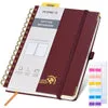 Poprun WH145D bullet journal bordeaux papier épais