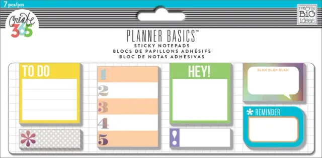 Me & my big ideas Neon notes adhésives sticky notes classic