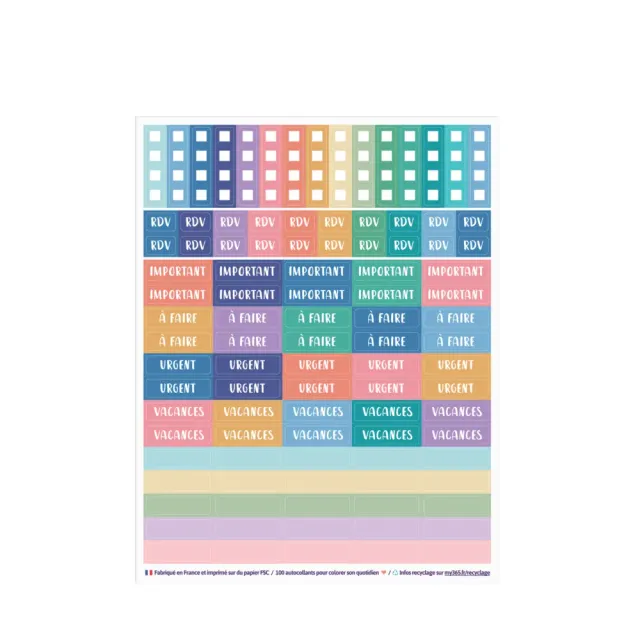My365 Stickers Orga Titres et todo-list planche 85