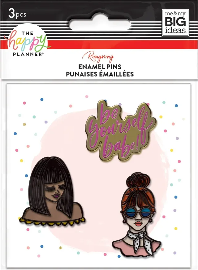 Happy Planner Rongrong Be Yourself pins émail lot de 3