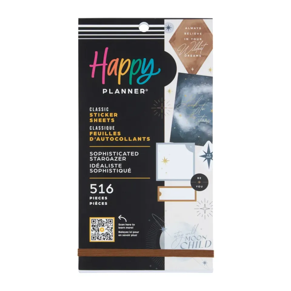 Happy Planner Sophisticated Stargazer stickers décoratifs 516