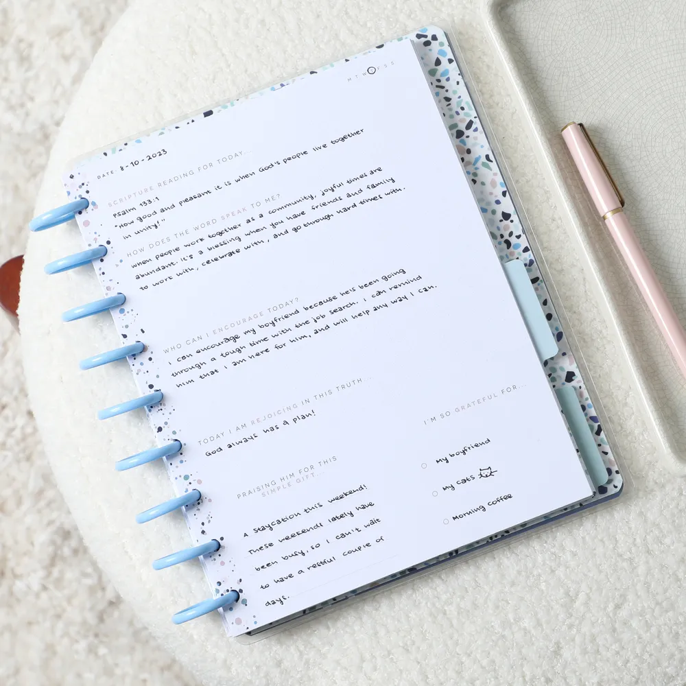 Happy Planner Faith Over Fear journal guidé classic à disques