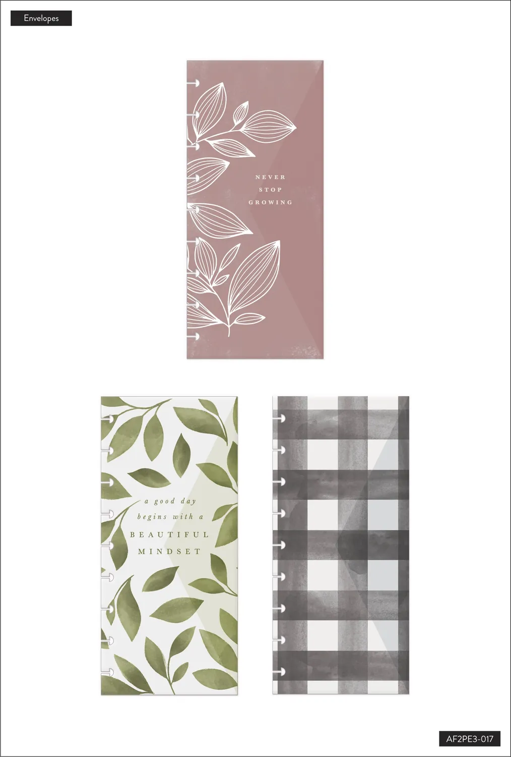 Happy Planner Heartland pochettes Classic lot de 3