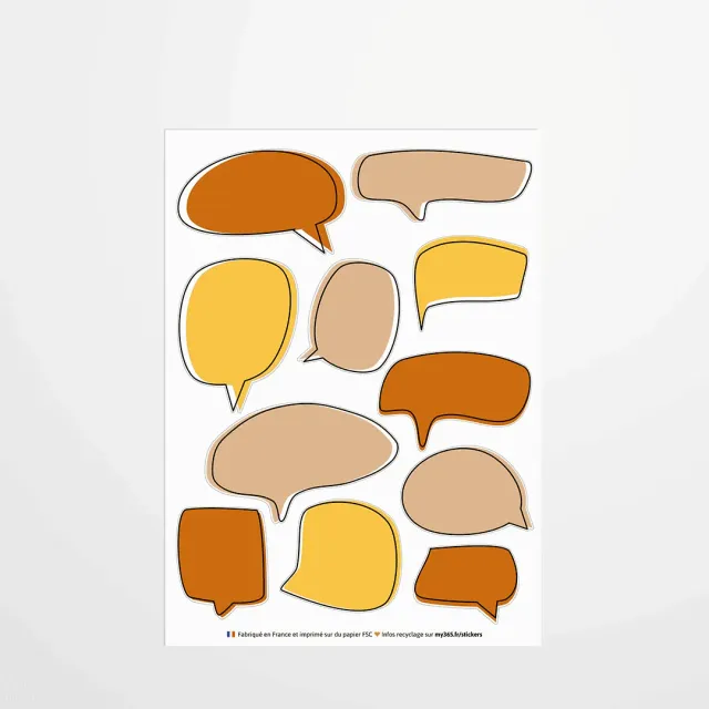My365 Bulles stickers jaunes pour agenda A5