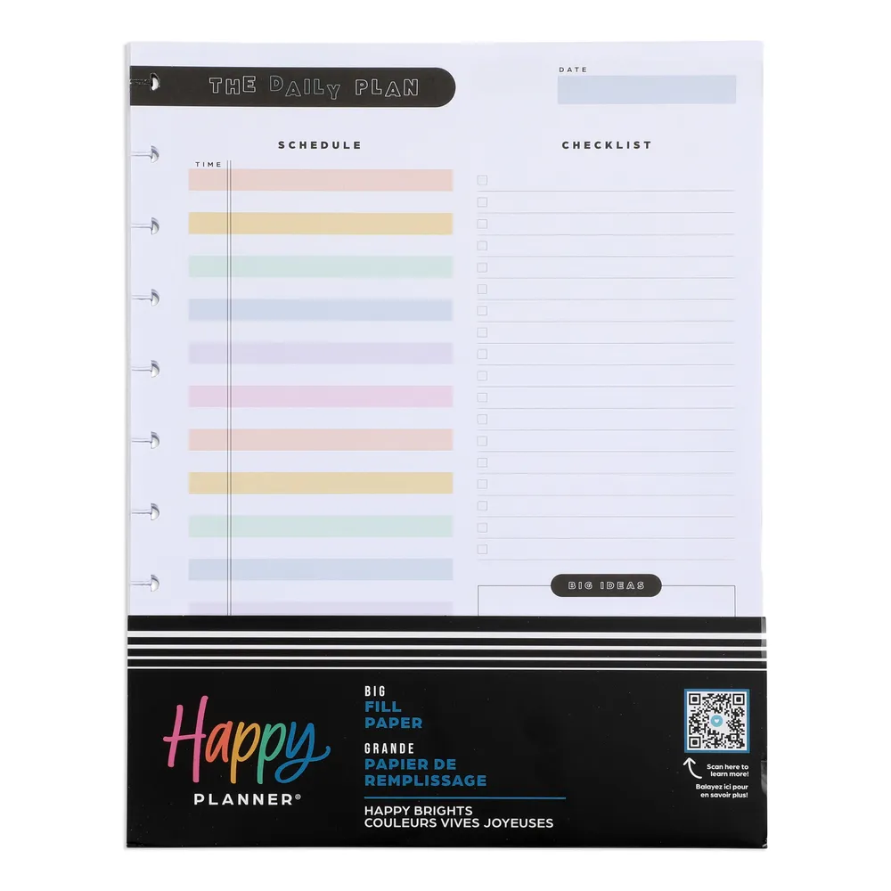 Happy Planner Happy Brights Big recharge 40 feuilles journalières