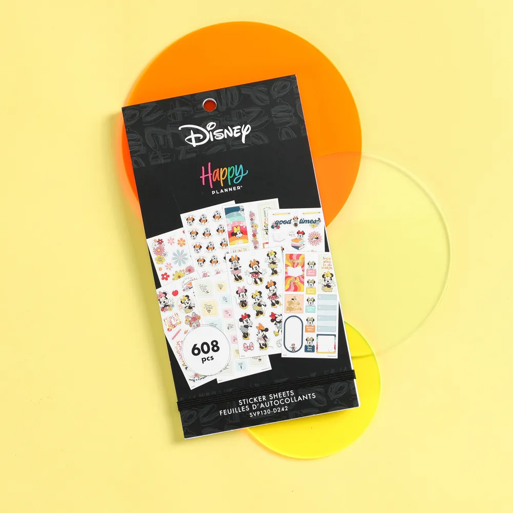 Happy Planner Disney Sunny Minnie Teacher stickers value pack 608