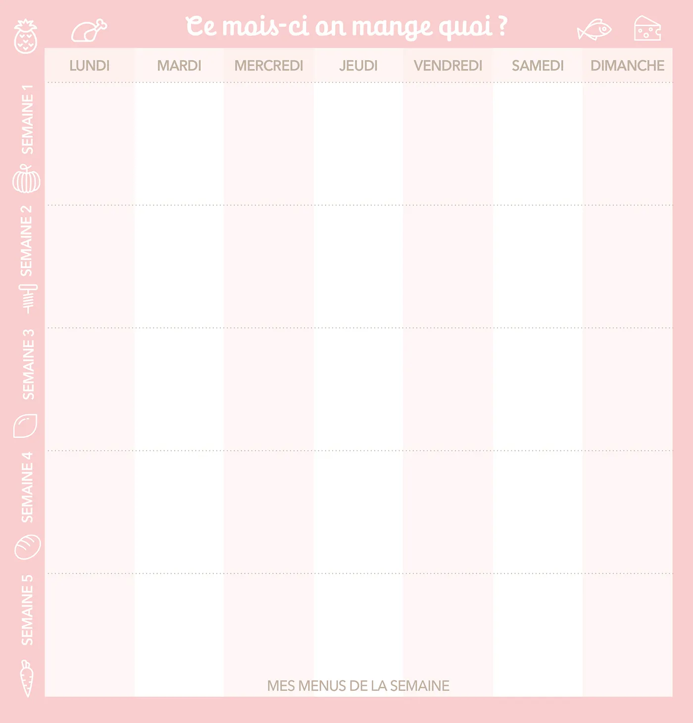 Frigobloc Mensuel 2027 Déco Chats calendrier familial aimanté