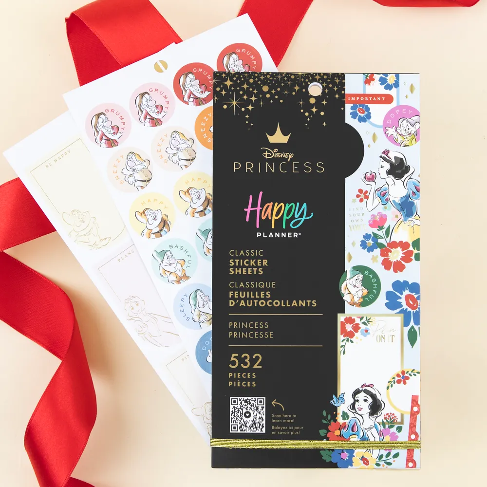 Happy Planner Disney Blanche-Neige stickers 30 feuilles 532