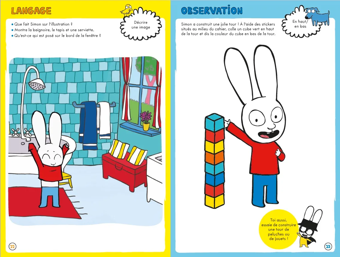 Les Incollables Simon TPS-PS cahier 2-3 ans autocollants