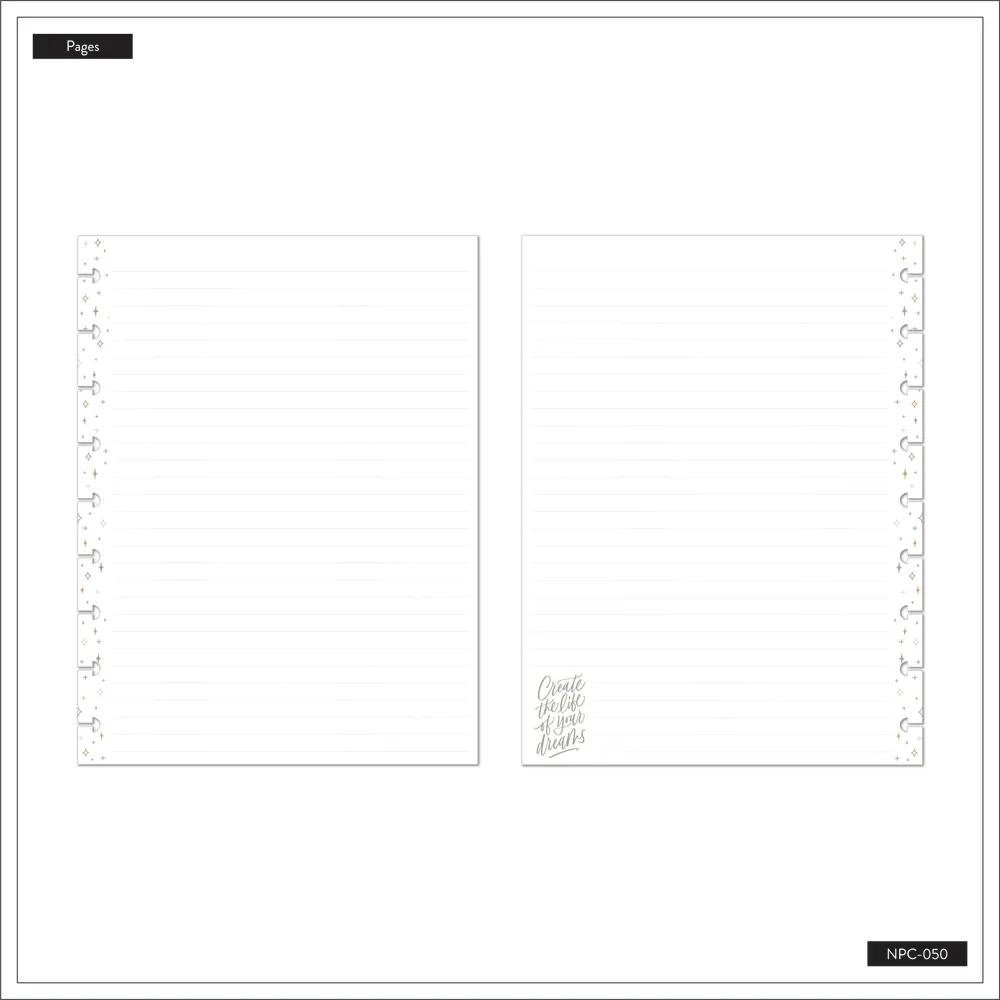 Happy Planner Bold & Free Classic carnet à disques ligné pointillé