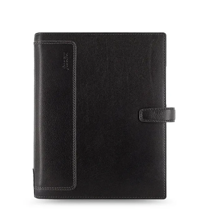 Filofax Holborn organiseur A5 noir cuir de veau