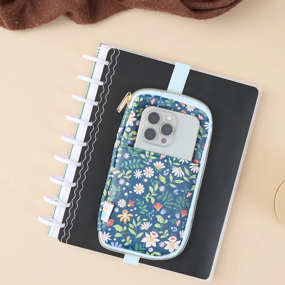 Happy Planner Forest Flowers pochette zippée élastique fleurs