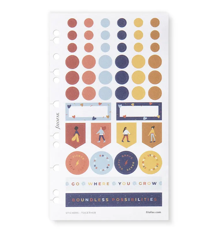 Filofax Together stickers repositionnables 6 feuilles