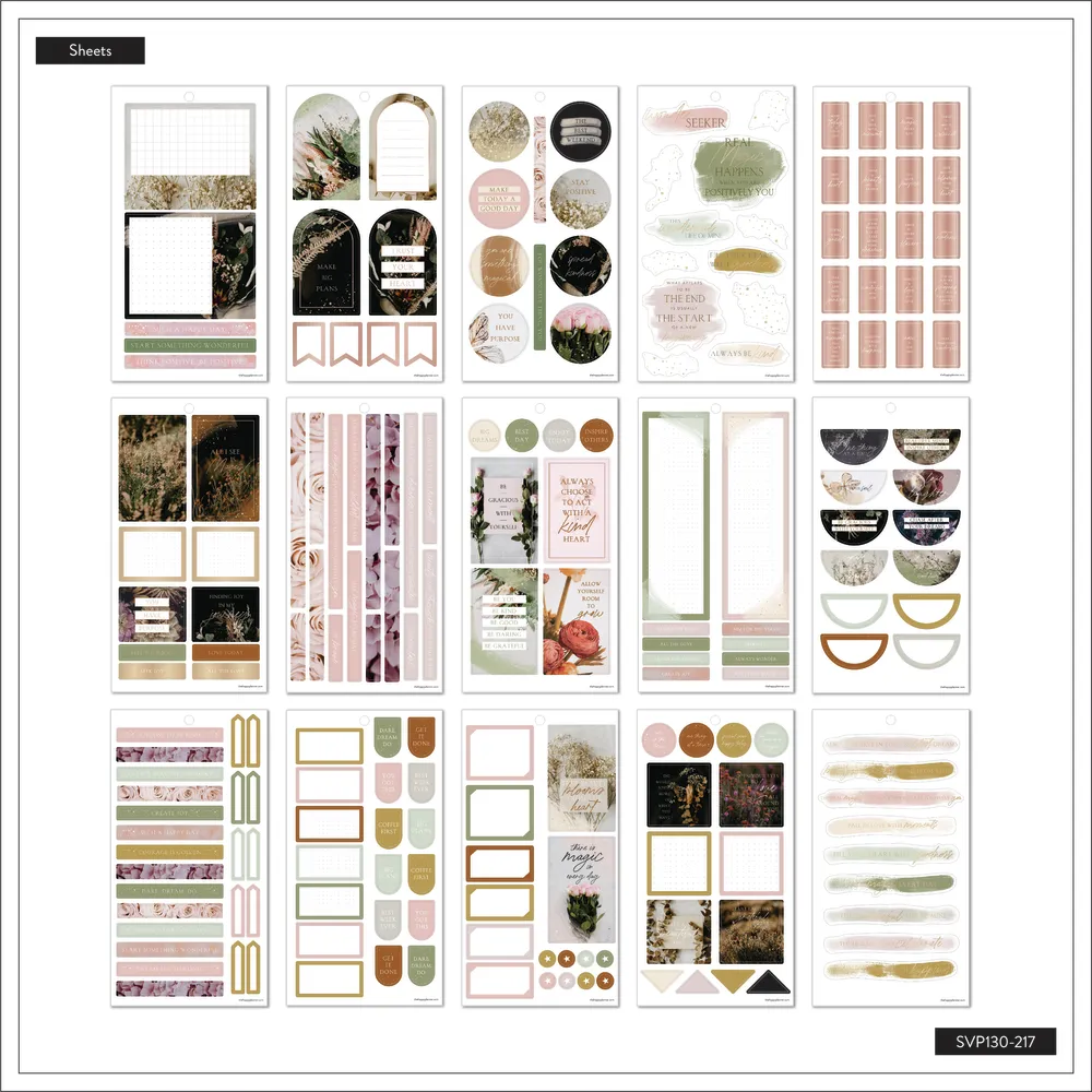 Happy Planner Moody Florals stickers Big 851 autocollants