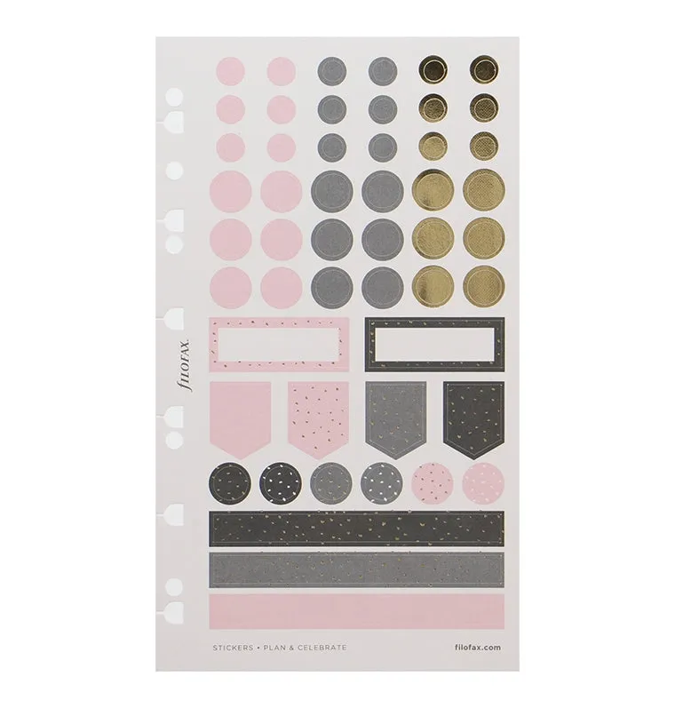 Filofax Confetti stickers agenda A5 Personal repositionnables